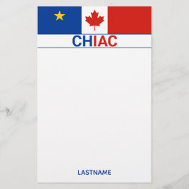Papelaria Chiac Acade Canadian Flag Personalize
