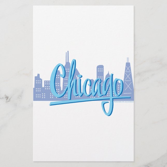 Papelaria Chicago Windy City Skyline (Frente)