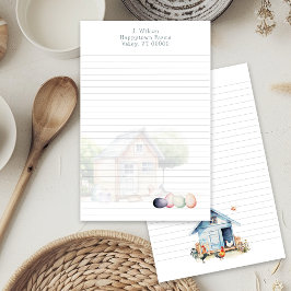 Papelaria Chicken Farm Egg Seller Lined Stationery