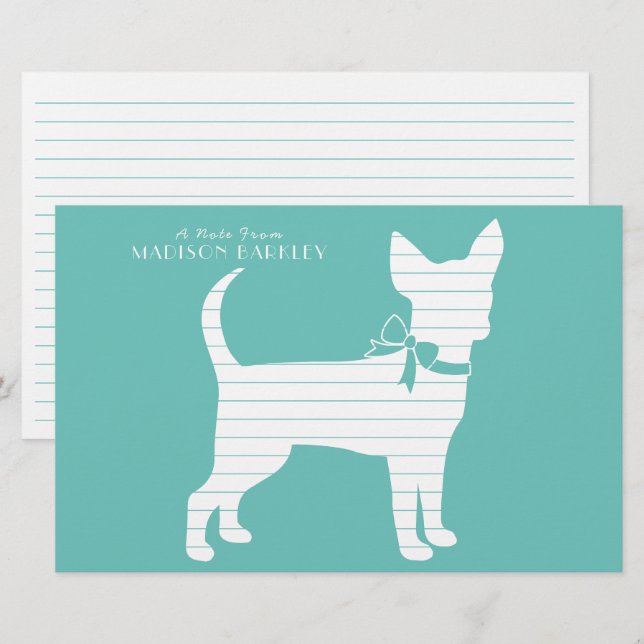 Papelaria Chihuahua Dog Puppy Stationery (Frente/Verso)