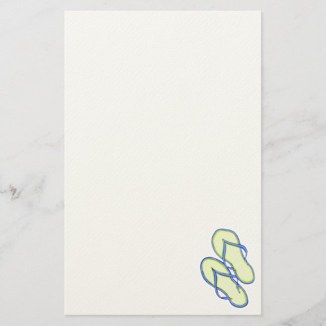 Papelaria Chinelos Coloridos 2 Papel de Carta (Frente)