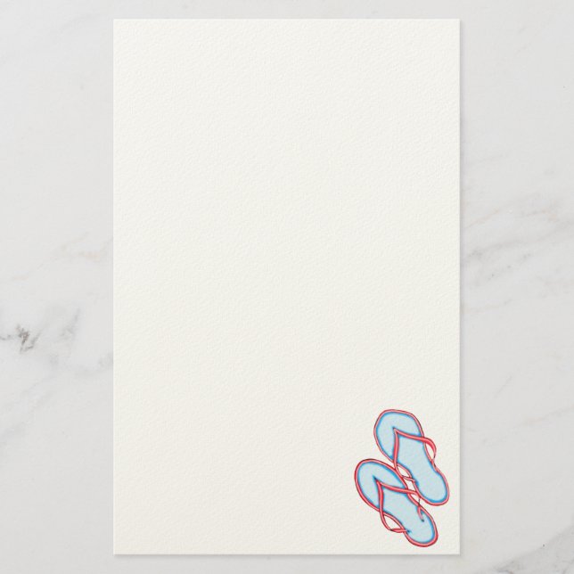 Papelaria Chinelos Coloridos 3 Papel de Carta (Frente)