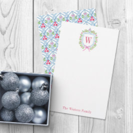 Papelaria Chinoiserie Ginger Jar Monograma Crest