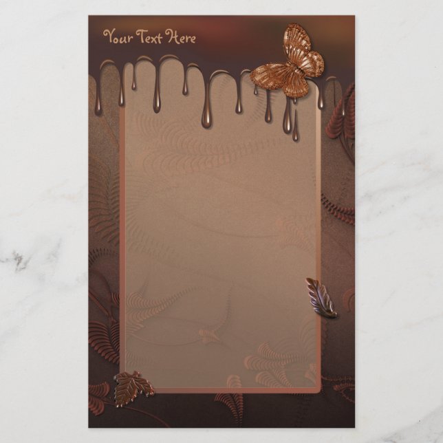 Papelaria Chocolate doce à indulgência (Frente)