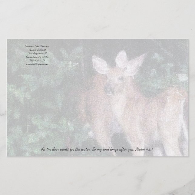 Papelaria Christian Deer Pants for the Water Stationery (Frente)