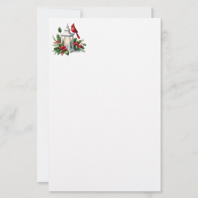 Papelaria Christmas Holiday Stationery Paper (Frente)
