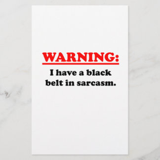 Papelaria Cinturão negro no sarcasmo