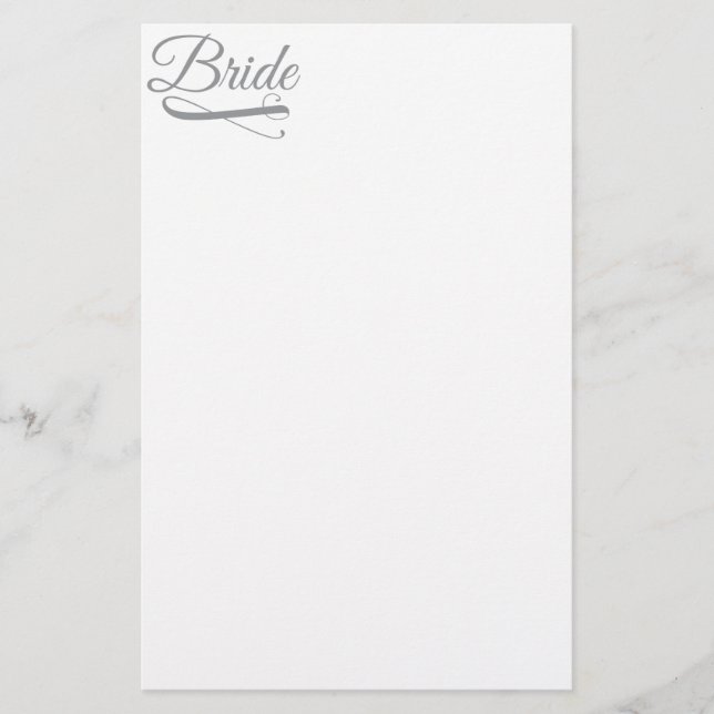 Papelaria Cinza Bride Flourish (Frente)