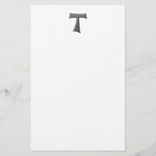 Papelaria Cinza de aço - Franciscan Tau Cross