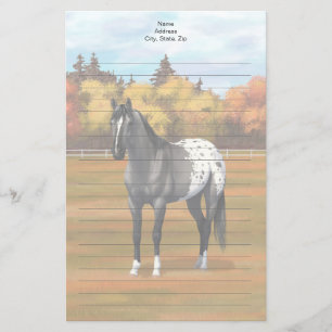 Papelaria Cinza Grulla Appaloosa Quarter Horse Stallion