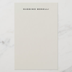 Papelaria Cinza Platina Minimalista Moderna Legível