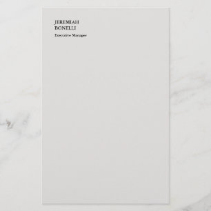 Papelaria Cinza platina minimalista moderno