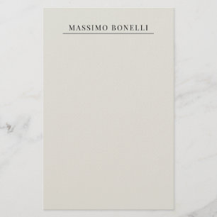 Papelaria Cinza Platina Minimalista Simples Moderna Próprio