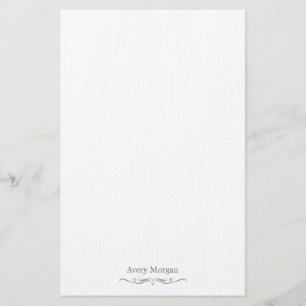 Papelaria Cinza Real Elegante de Luxo Smokey Personalizada