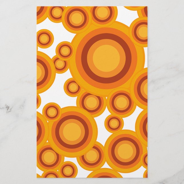 Papelaria círculo laranja pastéis (Frente)