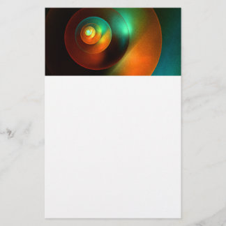 Papelaria Círculos Coloridos Padrão Moderno de Arte Abstrato