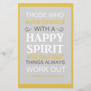 Papelaria citação inspiradora gordon b hinckley lds