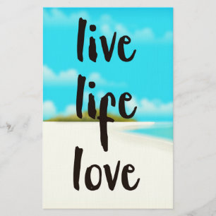 Papelaria Citação inspiradora Viva a Vida Ame