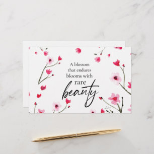 Papelaria Citação Inspiron Cherry Blossom Watercolor