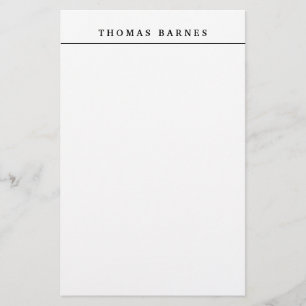 Papelaria Clássico Branco Minimalista Simples Elegante