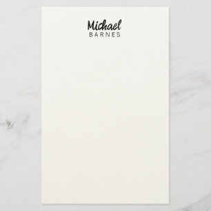 Papelaria Clássico Branco Minimalista Simples Elegante