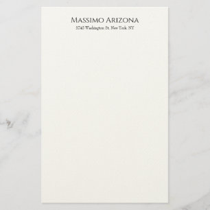 Papelaria Clássico Simples Elegante Preto e Branco Minimalis