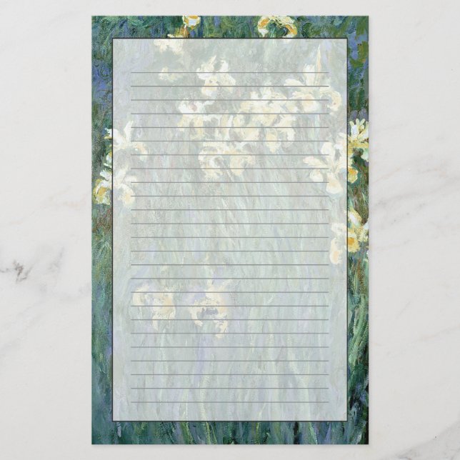 Papelaria Claude Monet | as íris amarelas (Frente)