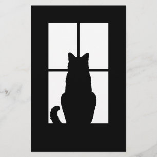 Papelaria Clique do gato da janela para personalizar a