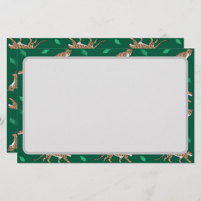 Papelaria Clouded Leopard (Frente/Verso)