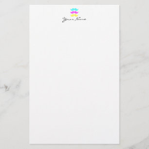 Papelaria CMY Mustaches (estilo letterpress)