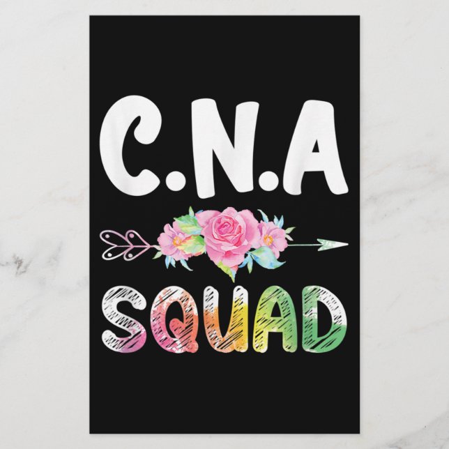 Papelaria CNA Nurse Squad Certified Nursing Assistant (Frente)