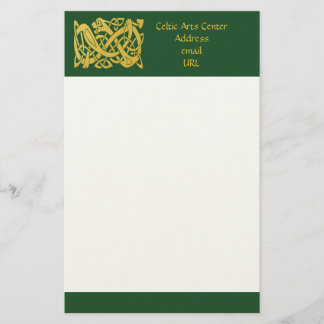 Papelaria Cobra Celta no Papel de carta Verde Escuro
