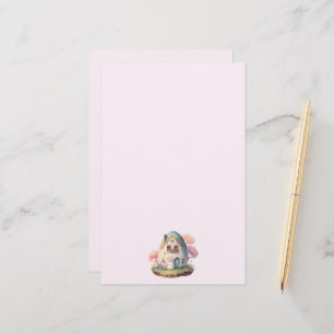 Papelaria Coelhinho Cor-de-Rosa e Estilo de Kawaii em Forma