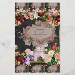 Papelaria Colagem de chiques, chic francês,country rustic,fl