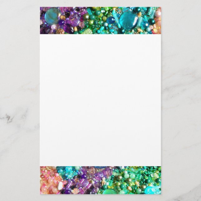 Papelaria Coleção de Miçangas Coloridas (Frente)