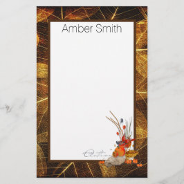 Papelaria Colheita Personalizada do outono