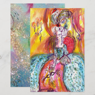 Papelaria COLOMBINA Veneza Mascarada Máscaras Azul Rosa