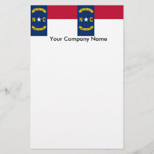Papelaria com Bandeira da Carolina do Norte