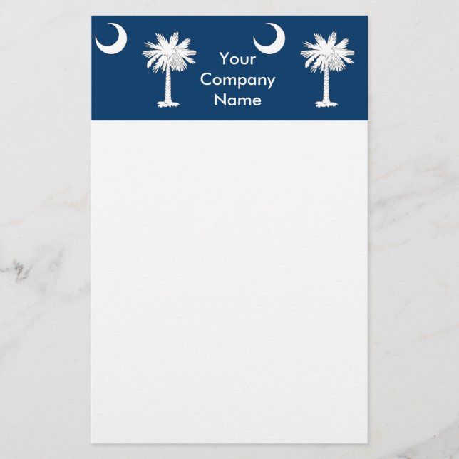 Papelaria com Bandeira da Carolina do Sul (Frente)