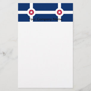 Papelaria com Bandeira da Cidade de Indianápolis,