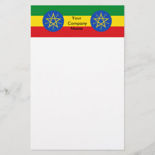 Papelaria com bandeira da Etiópia
