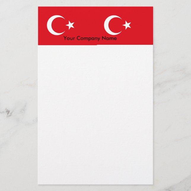Papelaria com bandeira da Turquia (Frente)