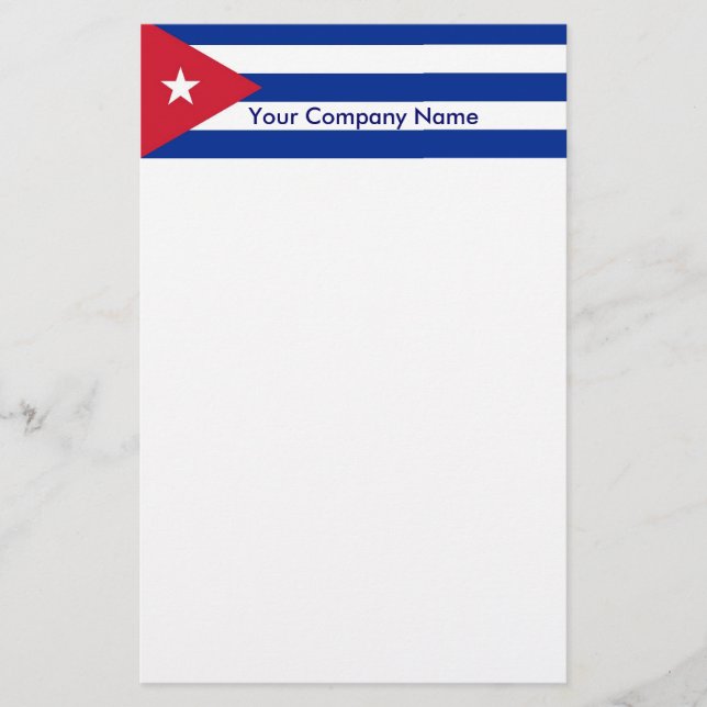 Papelaria com Bandeira de Cuba (Frente)