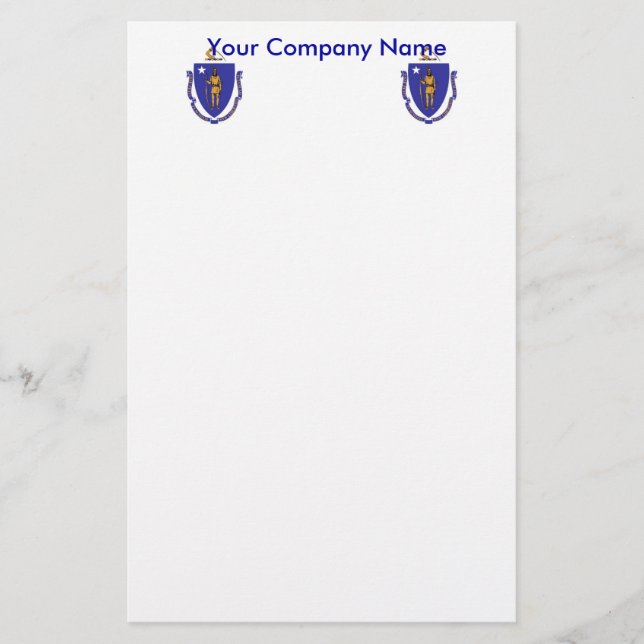 Papelaria com bandeira de Massachuttes (Frente)