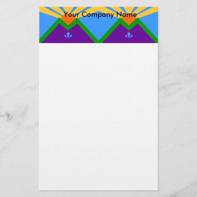 Papelaria com bandeira de Primavera Manitou (Frente)