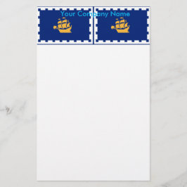 Papelaria com Bandeira de Quebec City, Canadá