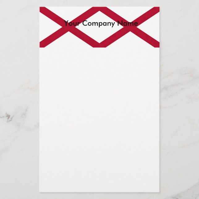 Papelaria com Bandeira do Alabama (Frente)