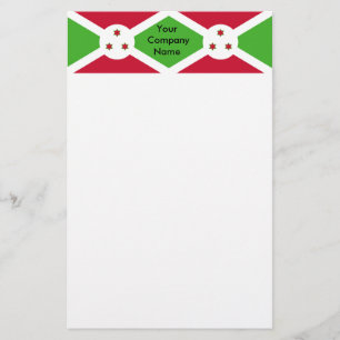 Papelaria com Bandeira do Burundi