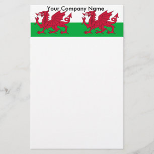 Papelaria com bandeira do País de Gales