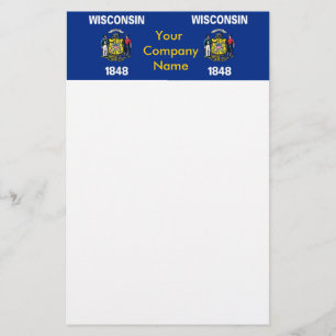 Papelaria com Flag de Wisconsin